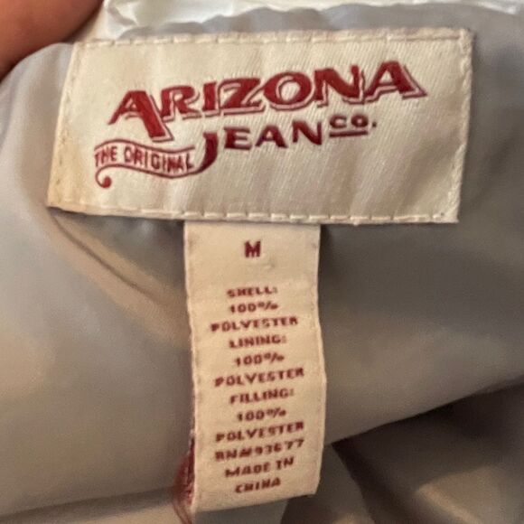 Vintage Arizona Jean Co. Puffer Vest White - Picture 2 of 7